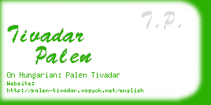tivadar palen business card